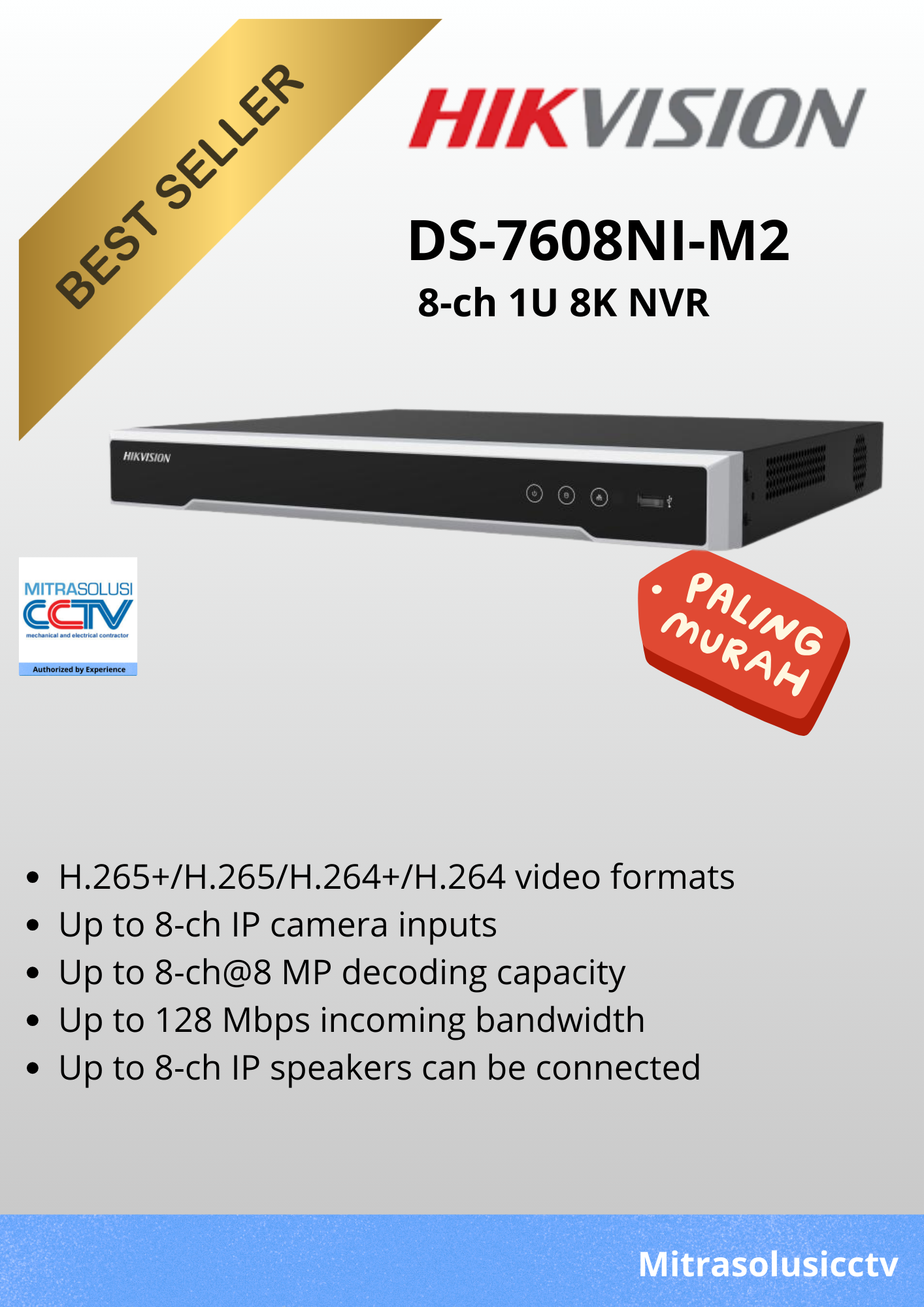 NVR Hikvision DS-7608NI-M2