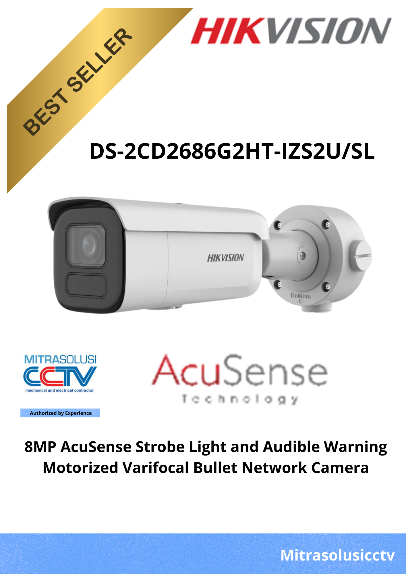 Kamera Outdoor Hikvision DS-2CD2686G2HT-IZS2U/SL